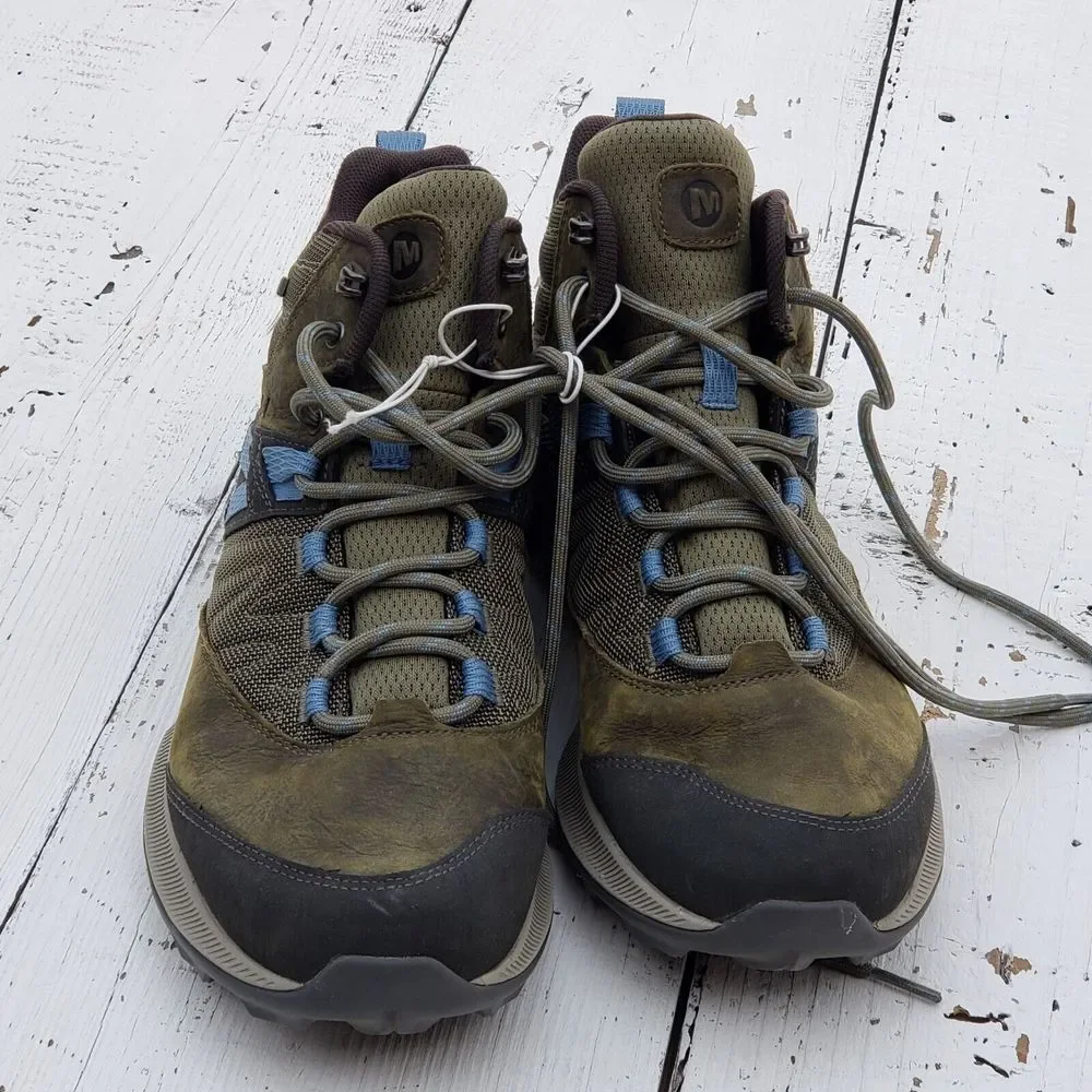 Merrell J99622 Zion Mid Waterproof Hiking Shoes Lace Up Olive Women Sz 7 / 37.5 - Picture 10 of 14